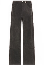 Alexander McQueen Carpenter Denim Trousers in Washed Charcoal, view 1, click to view large image.