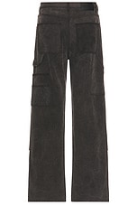 Alexander McQueen Carpenter Denim Trousers in Washed Charcoal, view 2, click to view large image.