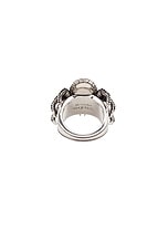 Alexander McQueen Spider Ring in Light Antique Silver, view 2, click to view large image.