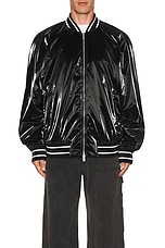 Alexander McQueen Oversized Bomber in Black, view 4, click to view large image.