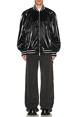 Alexander McQueen Oversized Bomber in Black, view 5, click to view large image.