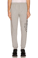 Alexander McQueen Graffiti Print Straight Leg Joggers in Pale Grey & Black, view 4, click to view large image.