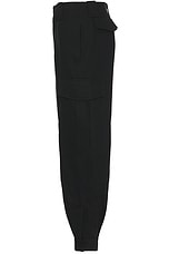Alexander McQueen Large Pocket Trouser in Black, view 3, click to view large image.