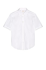 Alexander McQueen Short Sleeve Shirt in White, view 1, click to view large image.