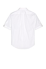 Alexander McQueen Short Sleeve Shirt in White, view 2, click to view large image.