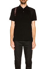 Alexander McQueen Polo Pullover in Black, view 4, click to view large image.