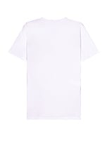 Alexander McQueen Graffiti Print T-Shirt in White, view 2, click to view large image.
