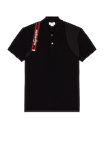 Alexander McQueen Polo Pullover in Black, view 1, click to view large image.