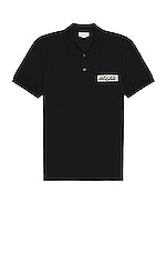 Alexander McQueen Polo Piquet Bio in Black, view 1, click to view large image.