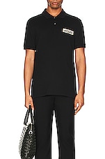Alexander McQueen Polo Piquet Bio in Black, view 4, click to view large image.