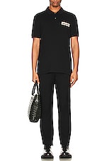 Alexander McQueen Polo Piquet Bio in Black, view 5, click to view large image.