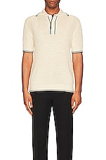 Alexander McQueen Polo in Vanilla & Black, view 3, click to view large image.