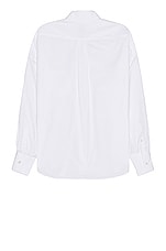 Alexander McQueen Oversized Drop Shoulder Shirt in White, view 2, click to view large image.