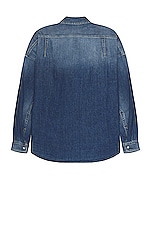 Alexander McQueen Dart Denim Shirt in Blue Washed, view 2, click to view large image.