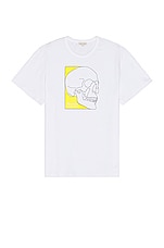 Alexander McQueen T-shirt in White & Yellow, view 1, click to view large image.