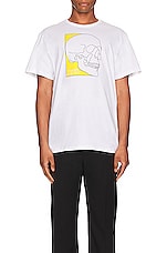 Alexander McQueen T-shirt in White & Yellow, view 3, click to view large image.