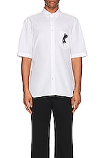 Alexander McQueen Pocket Bp Shirt in White, view 4, click to view large image.
