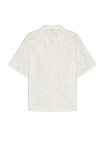 Alexander McQueen Printed Hawaiian Shirt in Optical White, view 2, click to view large image.