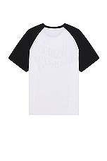 Alexander McQueen T-shirt in White & Black, view 2, click to view large image.