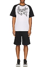 Alexander McQueen T-shirt in White & Black, view 4, click to view large image.