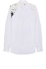 Alexander McQueen Half Charm Harness Shirt in Optical White, view 2, click to view large image.