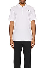 Alexander McQueen Piquet Polo in Optical White, view 4, click to view large image.