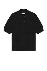 Alexander McQueen Short Sleeve Polo in Black, view 1, click to view large image.