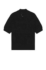 Alexander McQueen Short Sleeve Polo in Black, view 2, click to view large image.