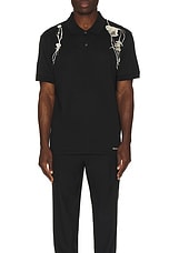 Alexander McQueen Harness Short Sleeve Shirt in Black, view 4, click to view large image.