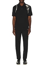 Alexander McQueen Harness Short Sleeve Shirt in Black, view 5, click to view large image.