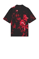 Alexander McQueen Dropped Shoulder Shirt in Black & Red, view 2, click to view large image.