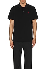 Alexander McQueen Oversized Polo in Black Washed, view 4, click to view large image.