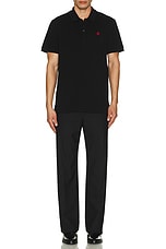 Alexander McQueen Oversized Polo in Black Washed, view 5, click to view large image.