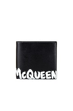 Alexander McQueen Billfold in Black & White, view 1, click to view large image.