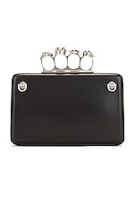 Alexander McQueen Twisted Clutch Bag in Black, view 2, click to view large image.