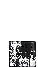 Alexander McQueen Billfold Wallet in Black & White, view 2, click to view large image.