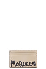 Alexander McQueen Card Holder in Beige, view 1, click to view large image.