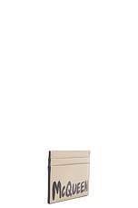 Alexander McQueen Card Holder in Beige, view 3, click to view large image.