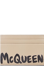 Alexander McQueen Card Holder in Beige, view 6, click to view large image.