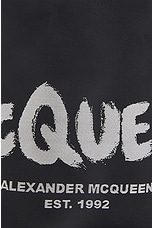 Alexander McQueen Phone Holder in Black & Off White, view 6, click to view large image.