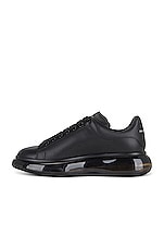 Alexander McQueen Leather Sneaker in Black, view 5, click to view large image.