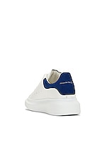 Alexander McQueen Sneaker in White & Paris Blue, view 3, click to view large image.