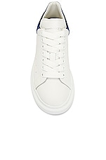Alexander McQueen Sneaker in White & Paris Blue, view 4, click to view large image.