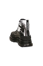 Alexander McQueen Boot in Black & White, view 3, click to view large image.