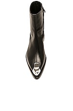 Alexander McQueen Boot in Nero & Argento, view 4, click to view large image.