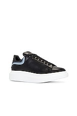 Alexander McQueen Oversized Sneaker in Black & Silver, view 2, click to view large image.