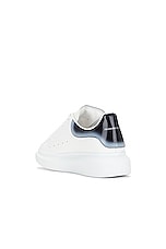 Alexander McQueen Oversized Sneaker in White, Black, & Silver, view 3, click to view large image.