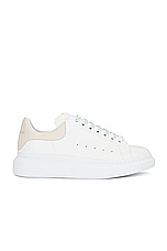 Alexander McQueen Oversized Sneaker in White & Trench, view 1, click to view large image.