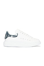 Alexander McQueen Oversized Sneaker in White & Black, view 1, click to view large image.