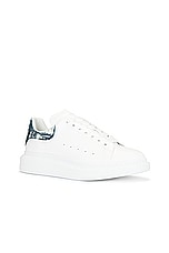 Alexander McQueen Oversized Sneaker in White & Black, view 2, click to view large image.